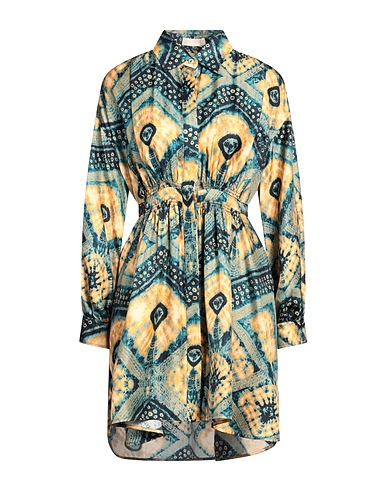 ULLA JOHNSON Vestito chemisier Verde petrolio 100% Seta