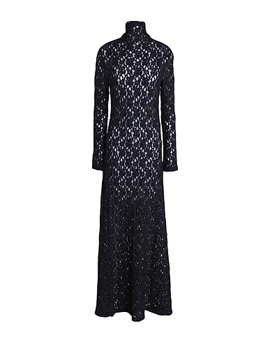 CHLOÉ Long dress Black 77% Cotton, 19% Polyamide, 4% Elastane