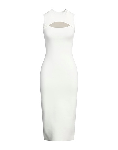 VB BODY VICTORIA BECKHAM Midi dress Off white 65% Viscose, 33% Polyamide, 2% Elastane