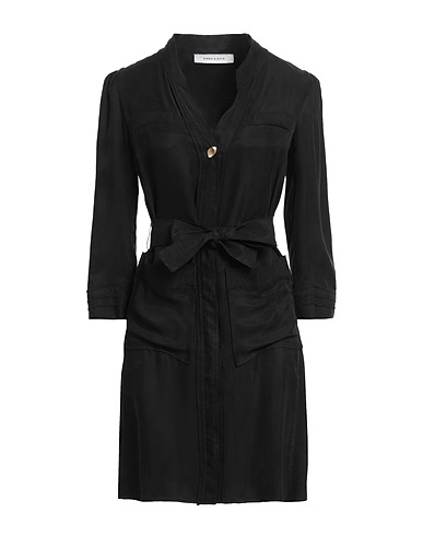 EMMA & GAIA Short dress Black 60% Cupro, 40% Viscose