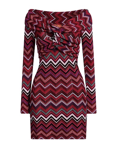 MISSONI Short dress Purple 83% Viscose, 17% Polyester