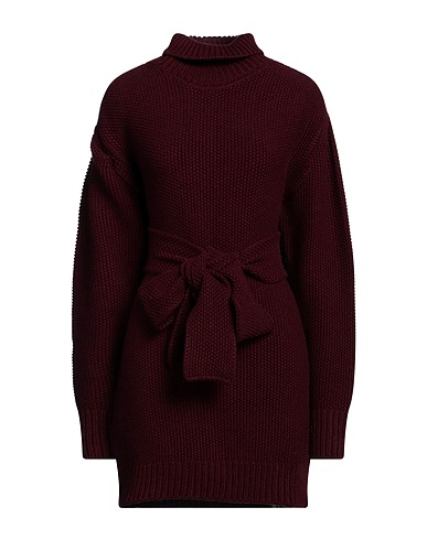 SA SU PHI Vestito corto Prugna 100% Cachemire