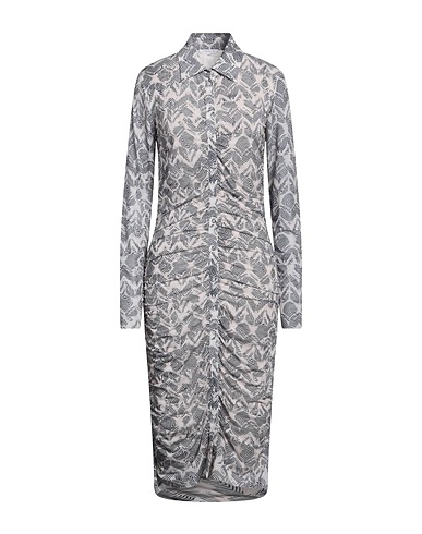 PATRIZIA PEPE Midi dress Light grey 90% Polyester, 10% Elastane