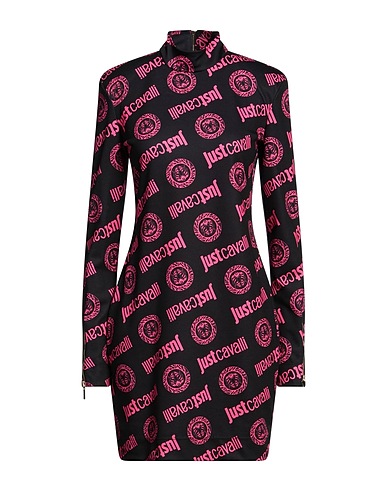 JUST CAVALLI Sheath dress Black 98% Polyester, 2% Elastane