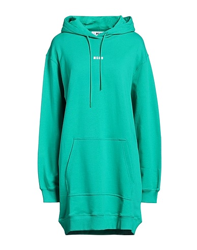 MSGM Short dress Emerald green 100% Cotton