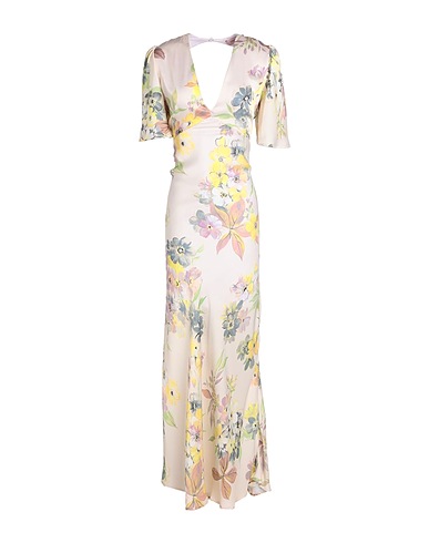 TWINSET Long dress Pastel yellow 100% Polyester