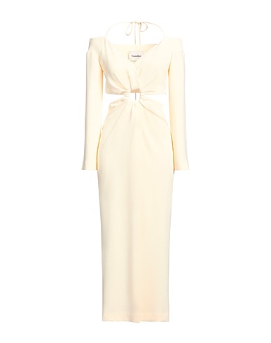 NANUSHKA Long dress Pastel yellow 67% Acetate, 33% Polyester
