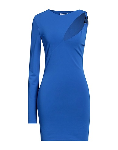 PATRIZIA PEPE Sheath dress Bright blue 76% Acetate, 19% Polyamide, 5% Elastane