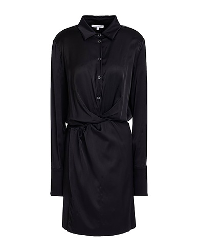 PATRIZIA PEPE Shirt dress Black 67% Viscose, 28% Polyamide, 5% Elastane