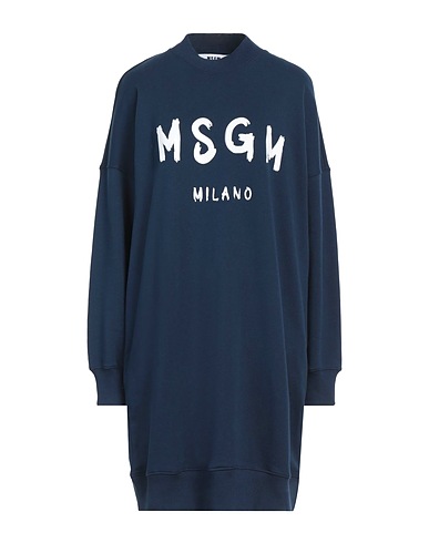 MSGM Short dress Blue 100% Cotton