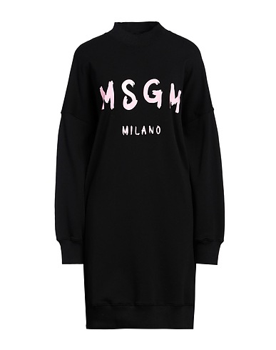 MSGM Short dress Black 100% Cotton