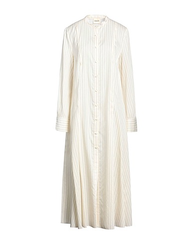 KHAITE Long dress Ivory 86% Virgin Wool, 13% Silk, 1% Cotton