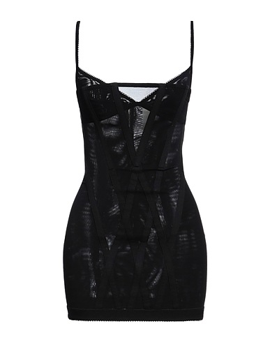 DION LEE Sheath dress Black 83% Polyamide, 17% Elastane