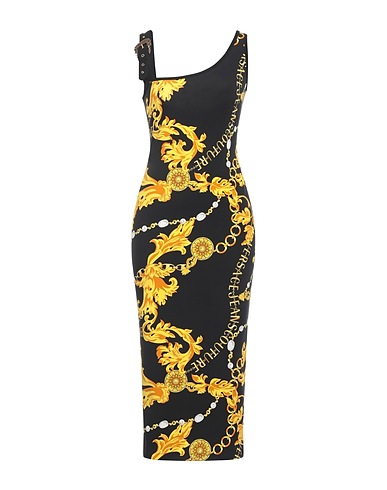 VERSACE JEANS COUTURE Robe d’été Noir 83% Coton, 17% Élasthanne