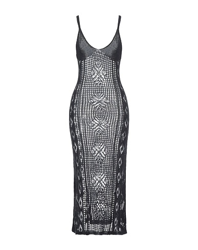 AKEP Long dress Black 58% Linen, 42% Cotton