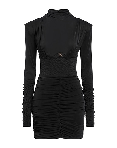 ELISABETTA FRANCHI Sheath dress Black 92% Cupro, 8% Elastane