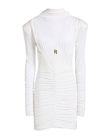 ELISABETTA FRANCHI Tubino Avorio 92% Cupro, 8% Elastan