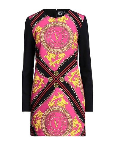 VERSACE JEANS COUTURE Short dress Fuchsia 96% Polyester, 4% Elastane