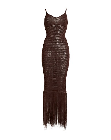 ELISABETTA FRANCHI Elegant dress Brown 65% Viscose, 35% Polyamide