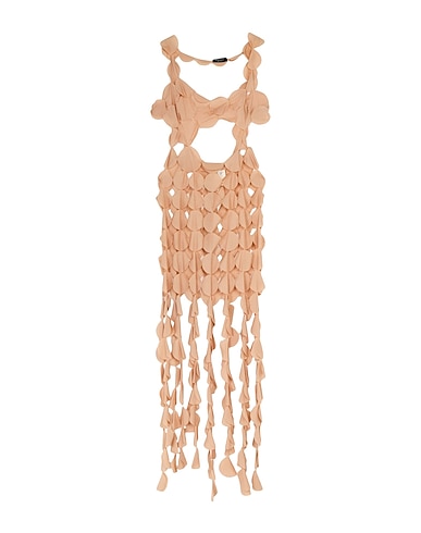 A.W.A.K.E. MODE Short dress Beige 100% Cotton, Polyurethane