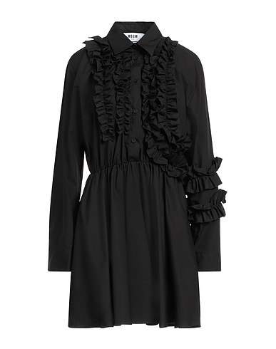 MSGM Shirt dress Black 100% Cotton