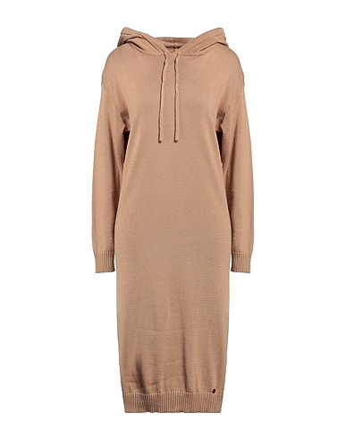 OTTOD'AME Midi dress Camel 45% Viscose, 45% Polyester, 10% Wool