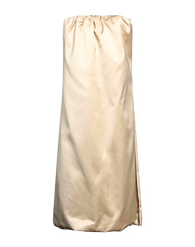 KHAITE Midi dress Cream 56% Cotton, 44% Viscose