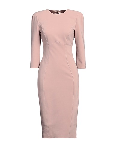 ELISABETTA FRANCHI Midi dress Blush 47% Viscose, 22% Cotton, 21% Polyamide, 10% Elastane
