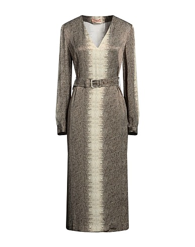 TWINSET Midi-Kleid Militärgrün 100% Viskose