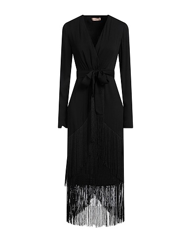 TWINSET Vestito midi Nero 100% Viscosa