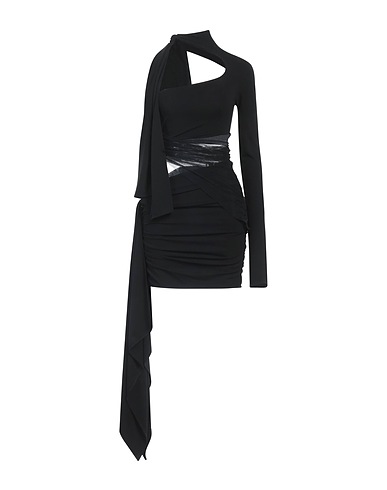 MUGLER Vestito corto Nero 88% Viscosa, 12% Elastan, Poliammide
