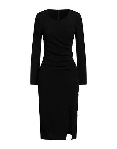 KAOS Midi dress Black 98% Viscose, 2% Elastane