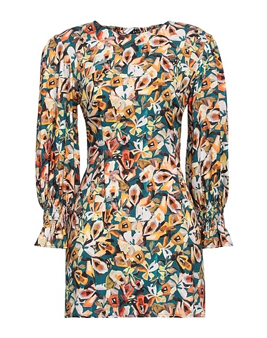 MAR DE MARGARITAS Short dress Deep teal 100% Viscose
