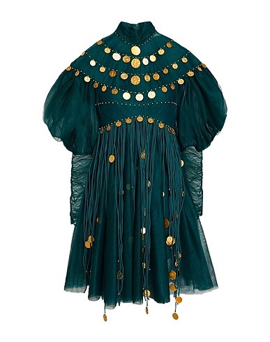 ZIMMERMANN Short dress Green 100% Polyamide, Polyester, Silk