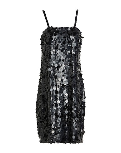 P.A.R.O.S.H. Sequin dress Black 90% Polyamide, 10% Elastane, PVC - Polyvinyl chloride