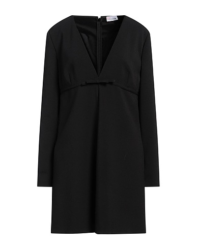 REDValentino Kurzes Kleid Schwarz 93% Polyester, 7% Elastan