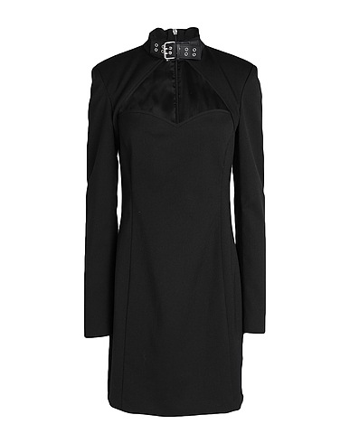 MOSCHINO JEANS Short dress NERO 54% Polyester, 44% Wool, 2% Elastane