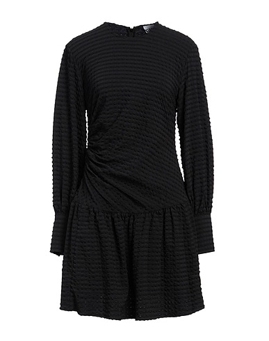 GANNI Short dress Black 51% Recycled polyester, 43% Polyamide, 6% Elastane