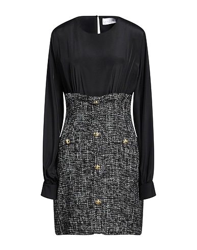 GAëLLE Paris Sheath dress Black 83% Polyester, 15% Acrylic, 2% Other Fibres