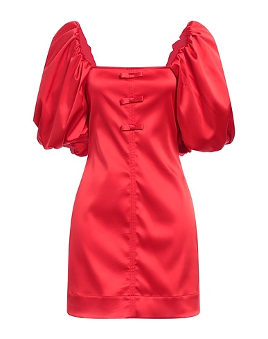 GANNI Kurzes Kleid Rot 91% Recyceltes Polyester, 9% Elastan