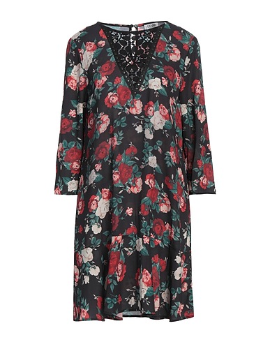 LIU •JO Short dress Black 100% Polyester, Cotton, Viscose, Polyamide