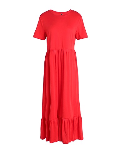 ONLY Midi dress Red 100% Cotton