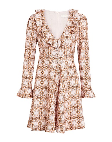 ZIMMERMANN Kurzes Kleid Hellrosa 100% Leinen