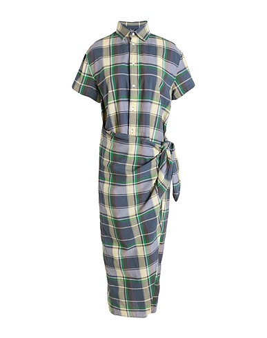POLO RALPH LAUREN Midi dress Slate blue 100% Cotton