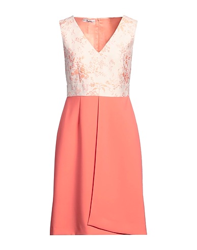 BOTONDI COUTURE Sheath dress Salmon pink 92% Polyester, 8% Polyurethane