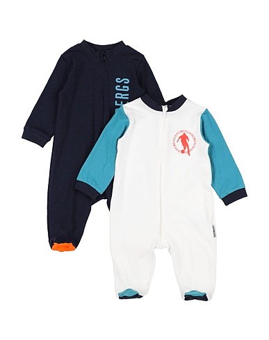BIKKEMBERGS Baby jumpsuit  White 95% Cotton, 5% Elastane