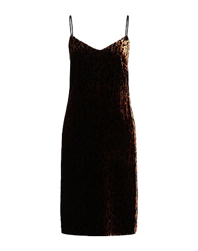 L'AGENCE Midi dress Camel 80% Viscose, 20% Silk
