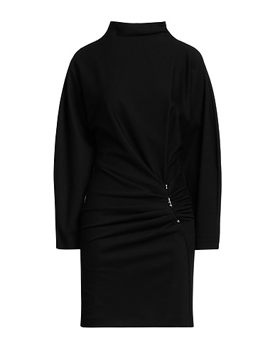 DONDUP Sheath dress Black 67% Viscose, 28% Polyamide, 5% Elastane