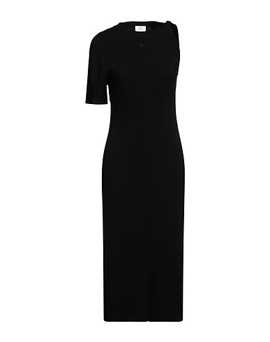 COURRÈGES Midi dress Black 96% Viscose, 4% Elastane