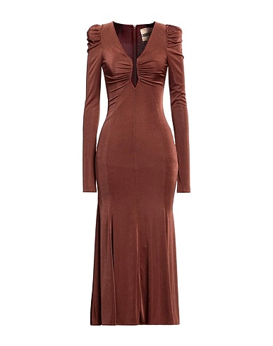 ANIYE BY Long dress Brown 92% Polyester, 8% Elastane